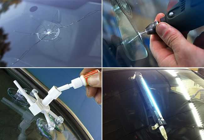 Как отремонтировать скол на лобовом стекле?
